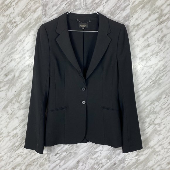 Aritzia Babaton Stretch Wool Blazer - Size 6 - Black, Wool Blend, Two Button - Picture 2 of 7